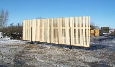 Photo of Windbreak panels in wood
